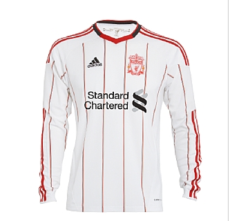 2010-11 Liverpool Long Sleeve Away Shirt (Suarez 7)