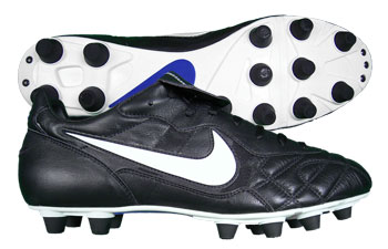 Tiempo Premier Moulded FG Football Boots BlackWhite