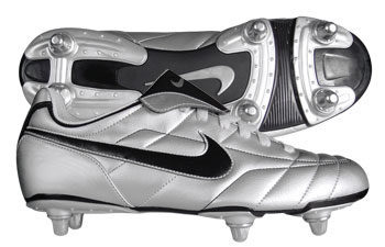 Tiempo Natural SG Football Boots Silver / Black