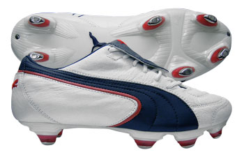King Exec SG Football Boots White - Blue - Red