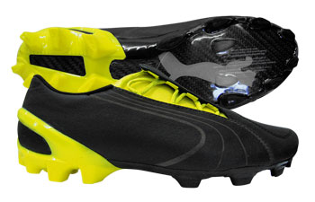 V1-06K Leather FG Football Boots Black / Yellow