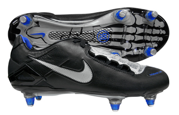 Total 90 Laser SG Football Boots Black / Met. Silver / Blue