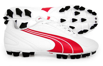 V6.08 GCi FG Football Boots White/Red