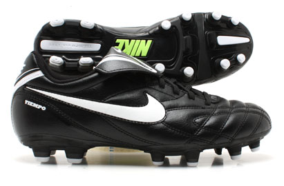 Tiempo Natural III FG Football Boots Blk/Volt