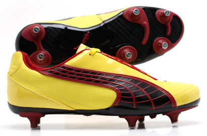 V5-10 SG Football Boots Blazing Yellow-Chilli Red-Black