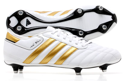 adiNOVA II SG Football Boots White/Gold