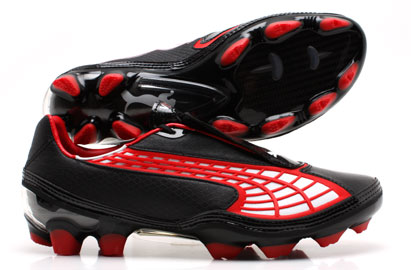 V1 10 FG Football Boots Black Red Black