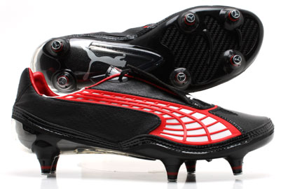 V1 10 SG Football Boots Black Red Black