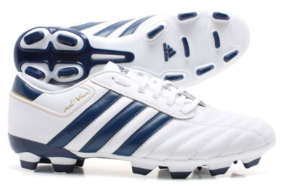 adiNOVA II FG Football Boots White/Real Blue/Gold