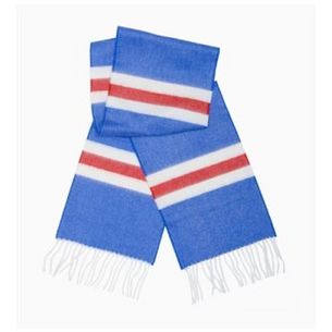 Blue, White and Red Cashmere Scarf