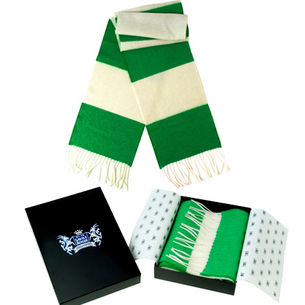 Green Cashmere Bar Scarf