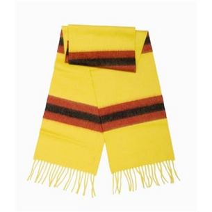 Yellow, Red and Black Cashmere Scarf