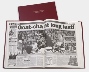 Manchester City Football Newspaper Book