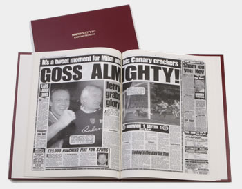 Norwich City Football Newspaper Book
