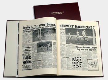 West Ham United Football Newspaper Book