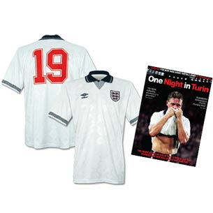 England 1990 Shirt and DVD 'One Night in Turin'