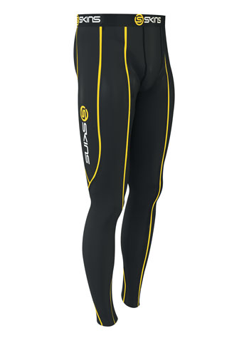 Long Compression Tights Blk - Gold