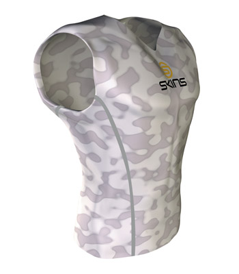 Compression Sleeveless Top White Camo