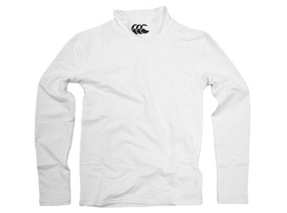 Base Layer Cold Mock Turtleneck LS T-shirt White