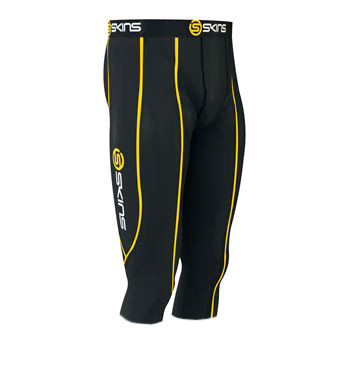 3-4 Compression Tights Blk - Gold