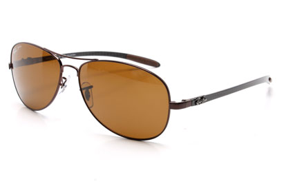 Ray-Ban 8301 Carbon Fibre Collection Brown Polarised Sunglasses