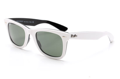 Ray-Ban 2140 Wayfarer Glossy White Sunglasses