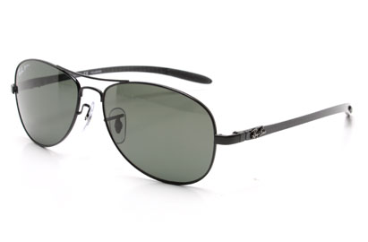 Ray-Ban 8301 Carbon Fibre Collection Shiny Black Polarised Sungl