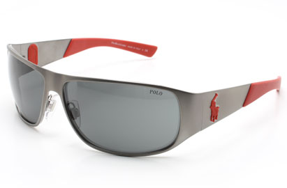 Polo 3046 Gunmetal-Red Sunglasses