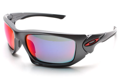 Oakley Scalpel 9095-04 Dark Grey Red Iridium Sunglasses