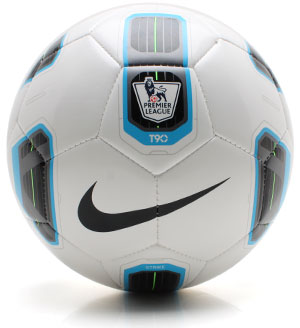 EPL 10/11 T90 Strike Match Football - White/Blue