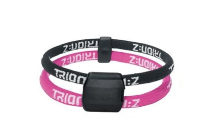 Dual Loop Lite Ionic-Magnetic Bracelet Black-Pink