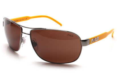 Polo 3053 Silver and Yellow Sunglasses