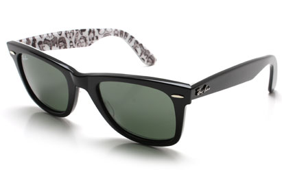 Ray-Ban 2140 Wayfarer Comics Top Black Sunglasses