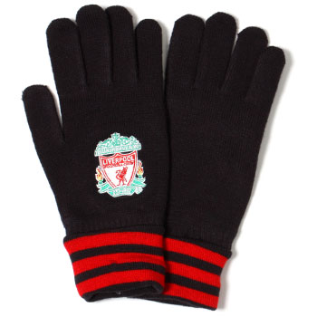 Liverpool FC Knitted Gloves Black/Red