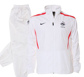 2011-12 France Nike Woven Warmup Suit (White) - Kids