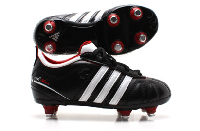 AdiNova IV SG Kids Football Boot Black/ White/ Scarlet