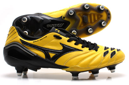 Wave Ignitus K Leather SG Football Boots Yellow/Black