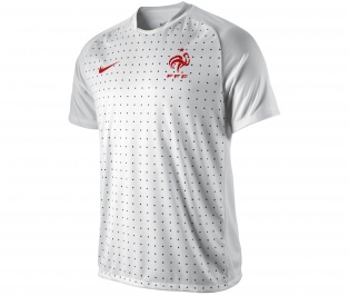 2011-12 France Nike Pre-Match Training Jersey (White)