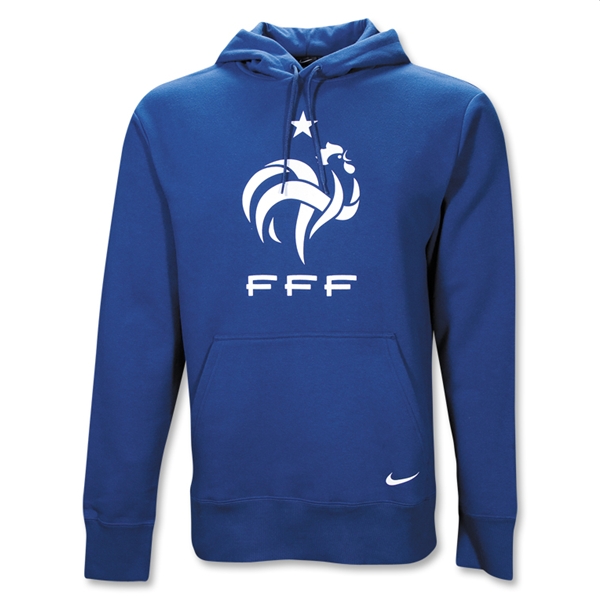 2011-12 France Nike Core Hooded Top (Blue)
