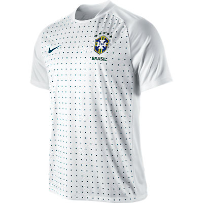 2011-12 Brazil Nike Pre-Match Training Jersey (White)