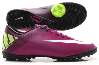 Mercurial Victory II TF Football Trainers Kids Red Plum/White/Vo