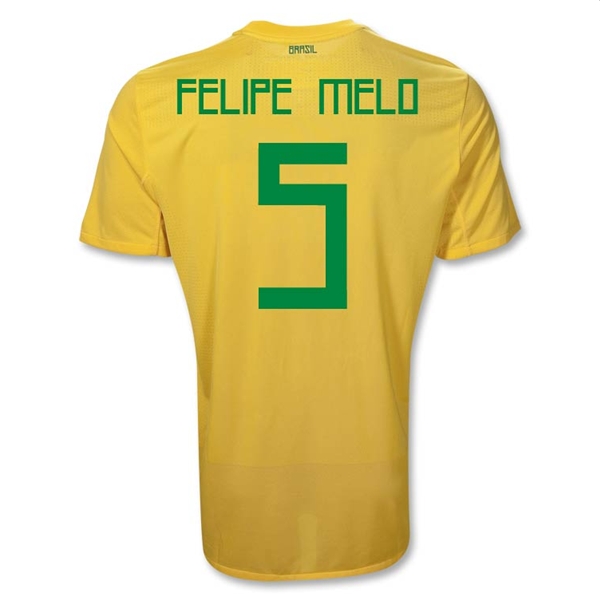 2011-12 Brazil Nike Home Shirt (Felipe Melo 5)