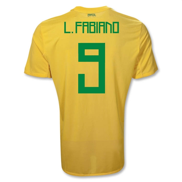 2011-12 Brazil Nike Home Shirt (L. Fabiano 9)