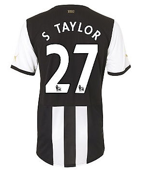 2011-12 Newcastle Puma Home Football Shirt (S.Taylor 27)