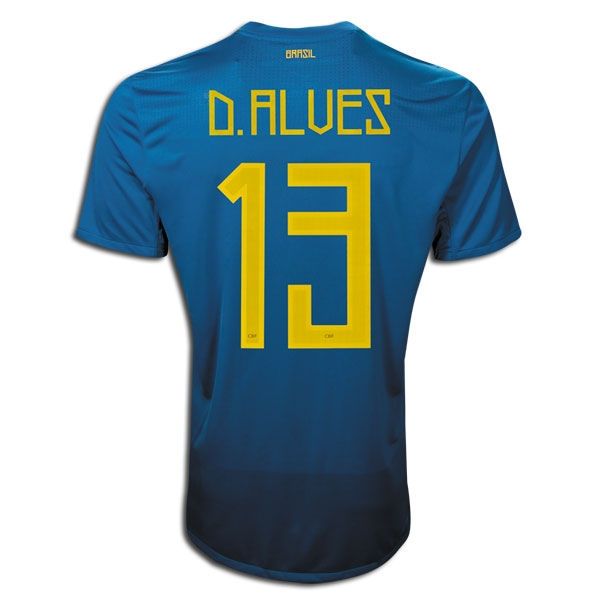 2011-12 Brazil Nike Away Shirt (Dani Alves 13)