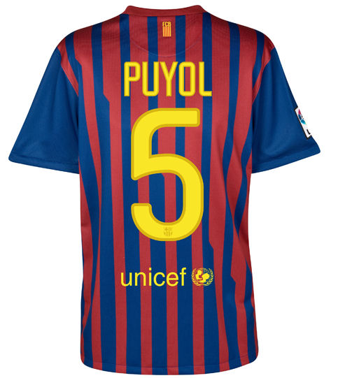2011-12 Barcelona Nike Home Shirt (Puyol 5)
