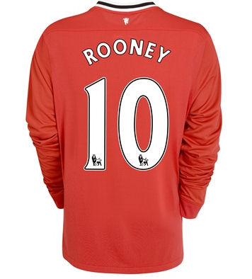 2011-12 Man Utd Nike Long Sleeve Home Shirt (Rooney 10)