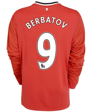 2011-12 Man Utd Nike Long Sleeve Home Shirt (Berbatov 9)