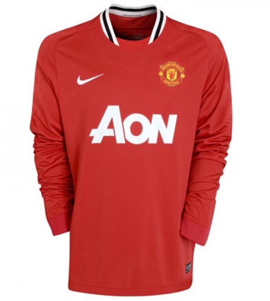 2011-12 Man Utd Home Long Sleeve Shirt (Kids)