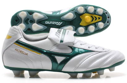 Morelia Pro FG Football Boots Pearl / Evergreen /Cyber Yellow